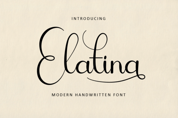 Elatina Font: A Handwritten Masterpiece for Modern Designs